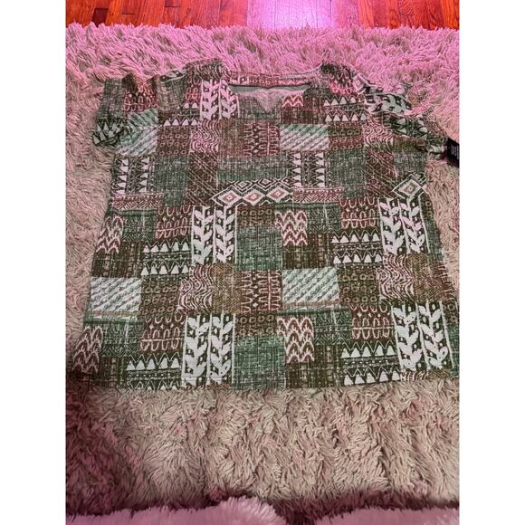 Woman Within Women's Plus Size Print Patchwork Knit Tunic  size 1X 22/24 nwt - Picture 3 of 6